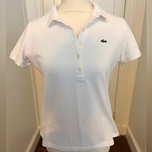 Lacoste white polo shirt women’s 40 M